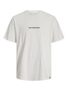 Jack & Jones RDD Nadruk Okrągły dekolt T-shirt -Egret - 12253164
