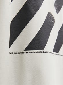 Jack & Jones RDD Printet Crew neck T-shirt -Egret - 12253164