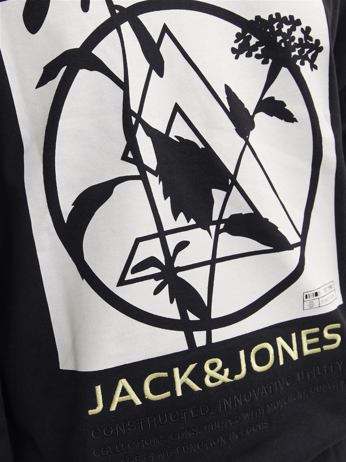 Jack & Jones Trükitud Meeskonnakaelusega higistamissärk -Black - 12253369