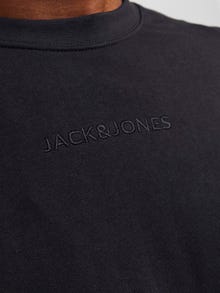 Jack & Jones Printed Crew neck Sweatshirt -Black - 12253369