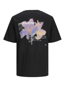Jack & Jones Trükitud Ümmargune kaelus T-särk -Black - 12253378