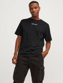 Jack & Jones Bedrukt Ronde hals T-shirt -Black - 12253378