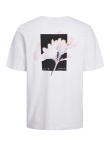 Jack & Jones Printet Crew neck T-shirt -White - 12253378