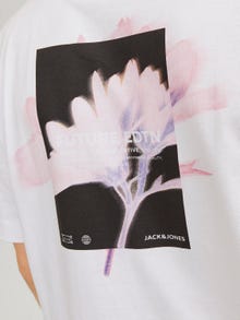 Jack & Jones T-shirt Estampar Decote Redondo -White - 12253378