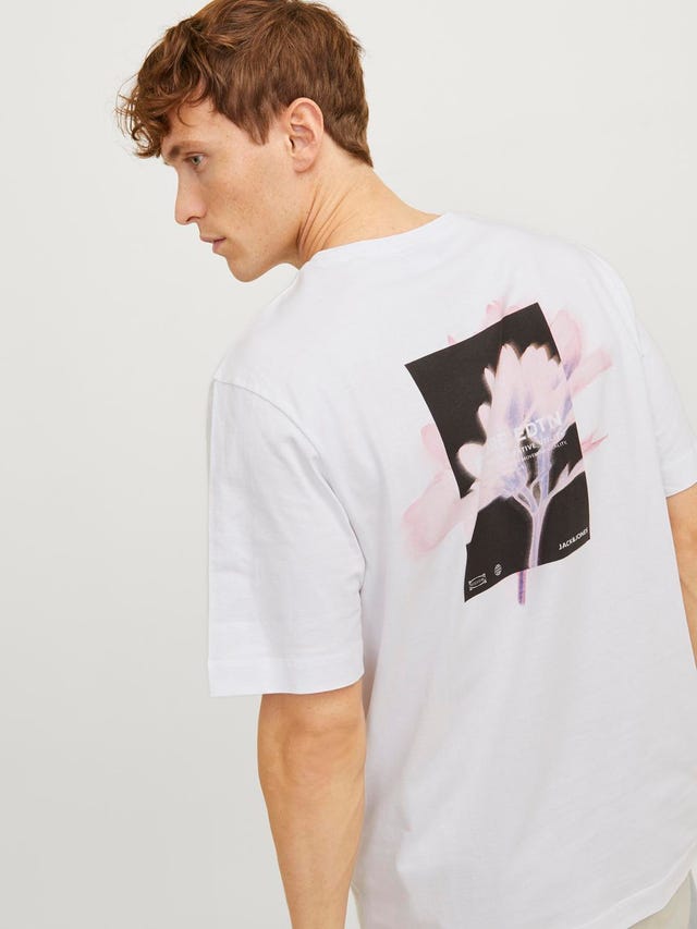 Jack & Jones Nadruk Okrągły dekolt T-shirt - 12253378