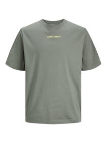Jack & Jones Gedrukt Ronde hals T-shirt -Agave Green - 12253378