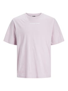 Jack & Jones Printed Crew neck T-shirt -Winsome Orchid - 12253378