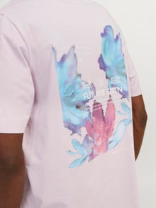 Jack & Jones Printed Crew neck T-shirt -Winsome Orchid - 12253378