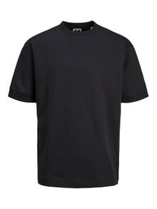 Jack & Jones Einfarbig Rundhals T-shirt -Black - 12253379