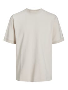 Jack & Jones Einfarbig Rundhals T-shirt -Moonbeam - 12253379