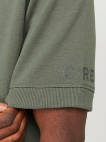 Jack & Jones Einfarbig Rundhals T-shirt -Agave Green - 12253379