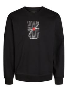 Jack & Jones RDD Gedruckt Sweatshirt mit Rundhals -Black - 12253391
