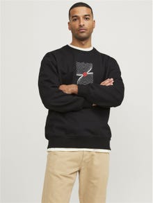 Jack & Jones RDD Gedruckt Sweatshirt mit Rundhals -Black - 12253391