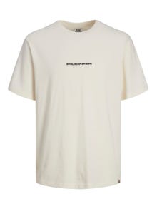 Jack & Jones Nyomott mintás Környak Trikó -Egret - 12253392