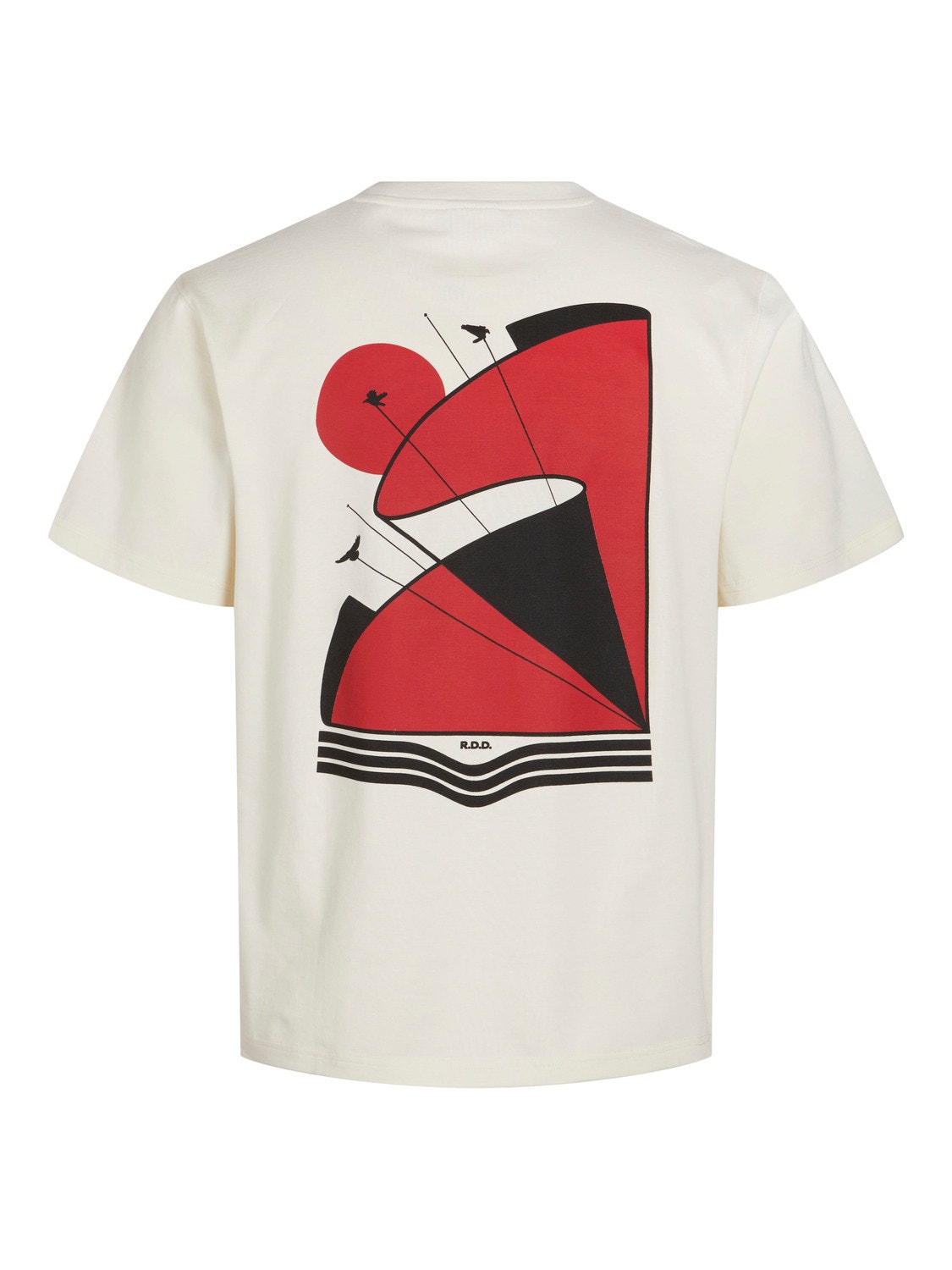 Jack & Jones RDD Printed Crew neck T-shirt -Egret - 12253394