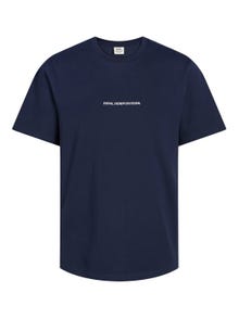 Jack & Jones RDD Printed Crew neck T-shirt -Navy Blazer - 12253394