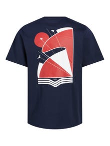 Jack & Jones RDD Gedruckt Rundhals T-shirt -Navy Blazer - 12253394