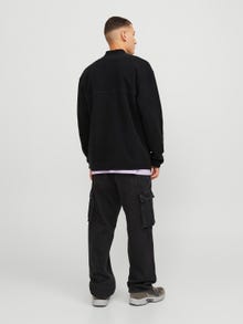 Jack & Jones Plain Zip Sweatshirt -Black - 12253407