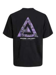 Jack & Jones Nadruk Okrągły dekolt T-shirt -Black - 12253435