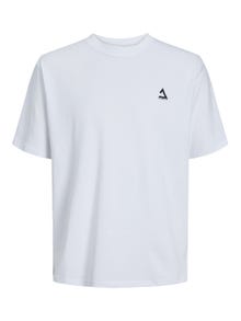 Jack & Jones Nyomott mintás Környak Trikó -White - 12253435