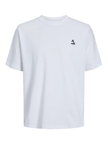 Jack & Jones Tryck Rundringning T-shirt -White - 12253435
