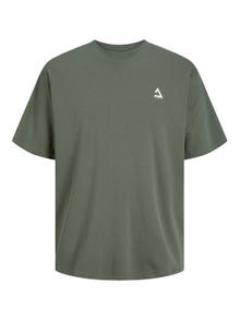 Jack & Jones Tryck Rundringning T-shirt -Agave Green - 12253435