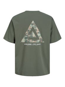 Jack & Jones Nadruk Okrągły dekolt T-shirt -Agave Green - 12253435