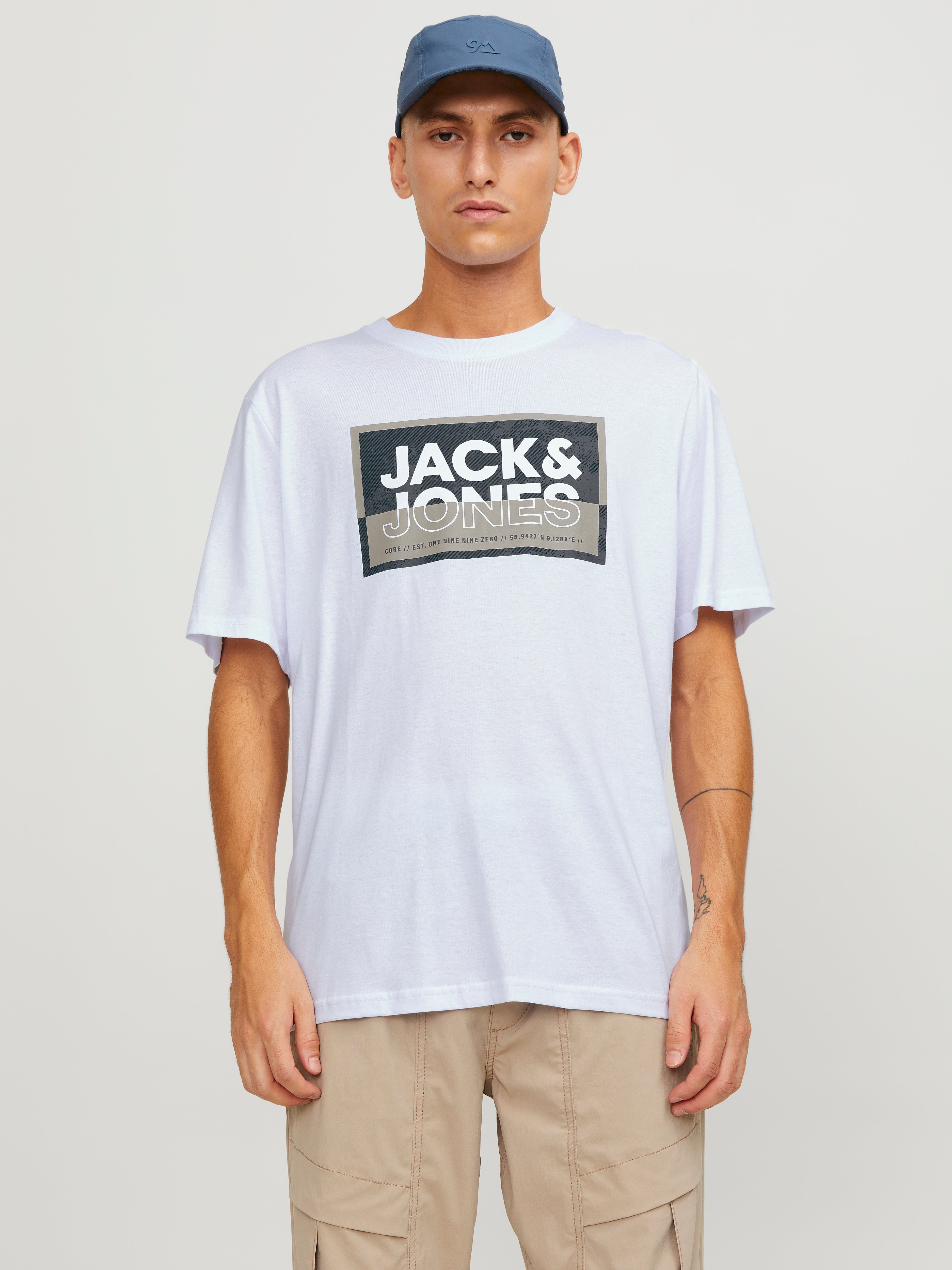 T-shirt Imprimé Col Rond - Jack & Jones - Modalova