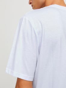 Jack & Jones T-shirt Logo Col rond -White - 12253442
