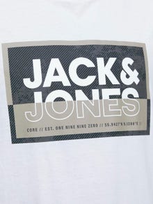Jack & Jones Logo Pyöreä pääntie T-paita -White - 12253442