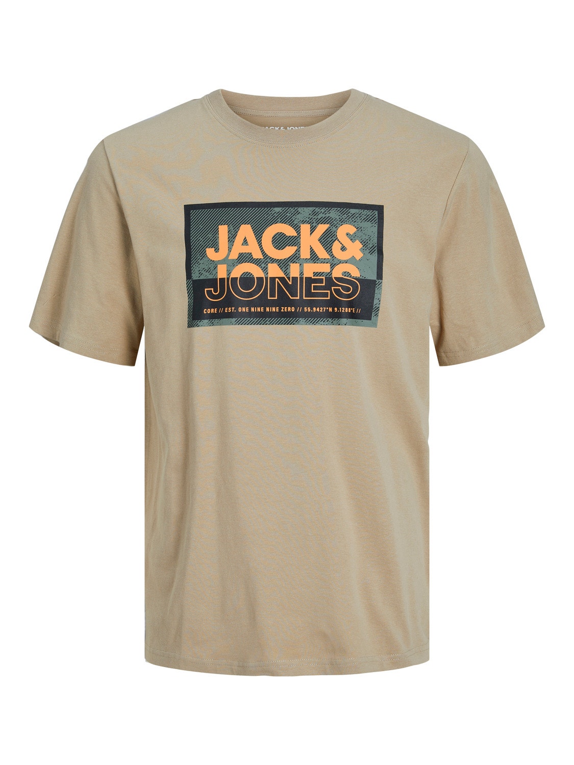 Jack & Jones Logotipas Apskritas kaklas Marškinėliai -Crockery - 12253442