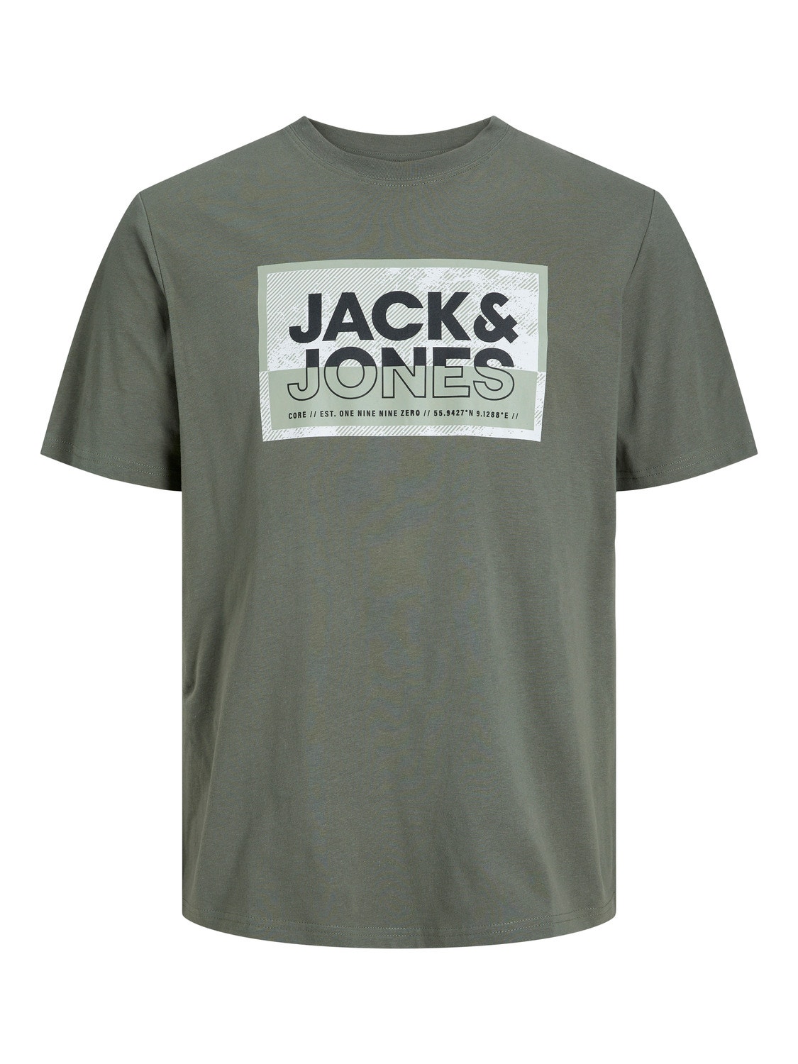 Jack & Jones Logo Crew neck T-shirt -Agave Green - 12253442