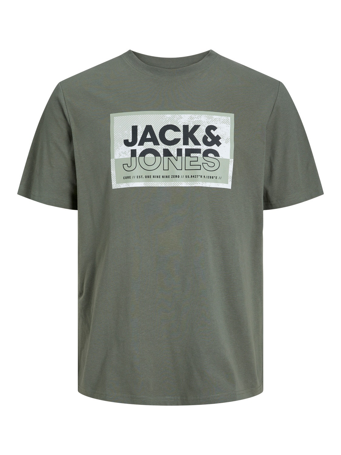 Jack & Jones Logo Rundhals T-shirt -Agave Green - 12253442