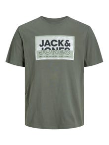 Jack & Jones Logotyp Rundringning T-shirt -Agave Green - 12253442