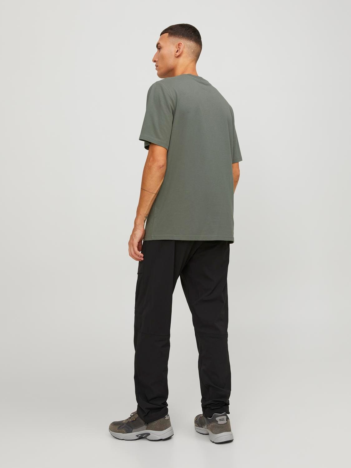 Jack & Jones Logo Kruhový výstřih Tričko -Agave Green - 12253442