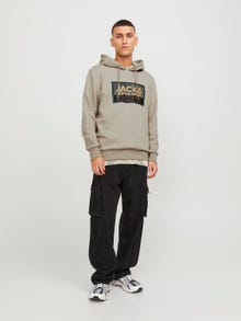 Jack & Jones Hoodie Logo -Crockery - 12253443