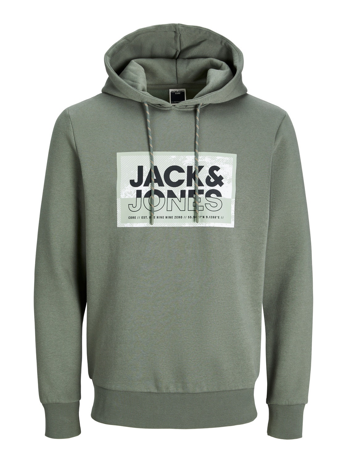 Jack & Jones Logo Hættetrøje -Agave Green - 12253443