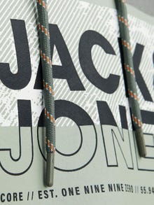 Jack & Jones Logotipas Megztinis su gobtuvu -Agave Green - 12253443
