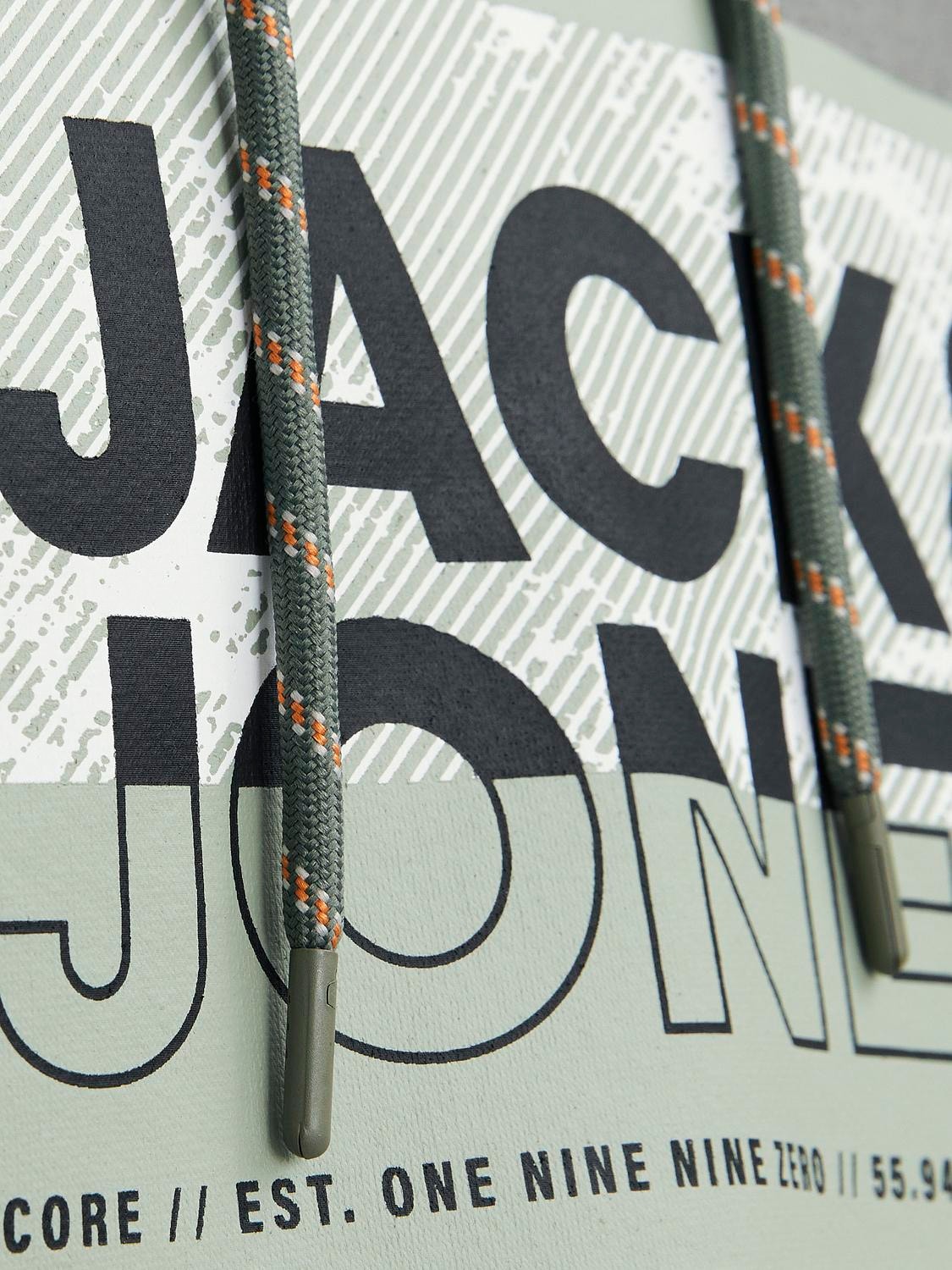 Jack & Jones Logotyp Huvtröje -Agave Green - 12253443