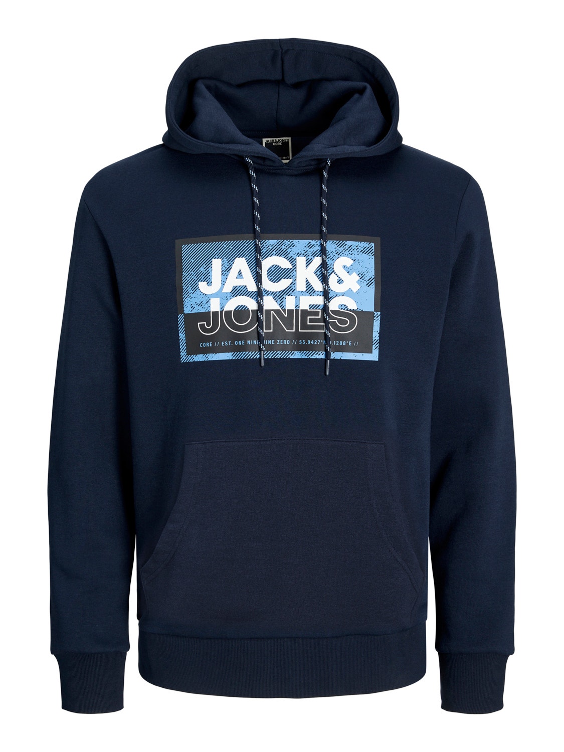 Jack & Jones Logo Hættetrøje -Navy Blazer - 12253443