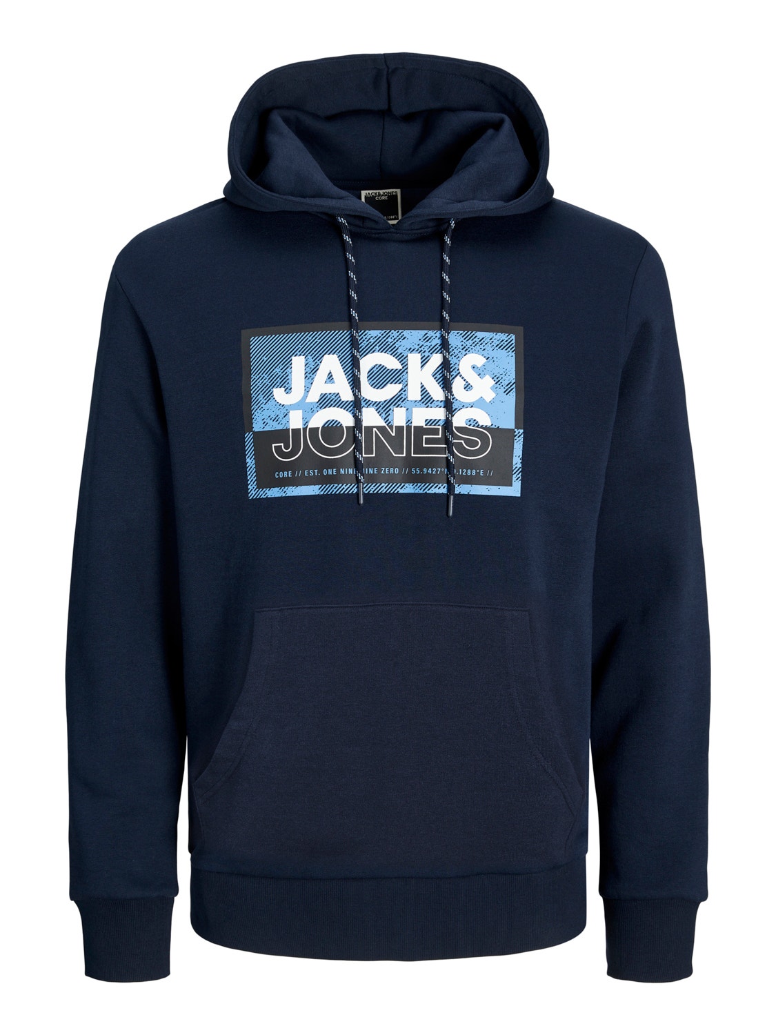 Jack & Jones Logotipas Megztinis su gobtuvu -Navy Blazer - 12253443