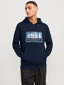 Jack & Jones Felpa con cappuccio Con logo -Navy Blazer - 12253443