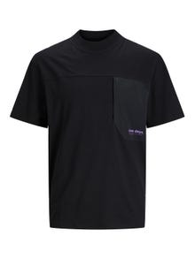 Jack & Jones Printed Crew neck T-shirt -Black - 12253457