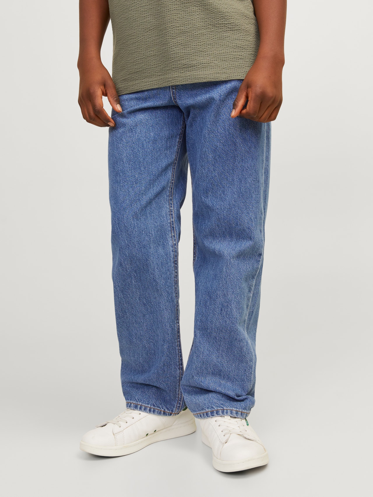 Jack & Jones JJICHRIS JJIORIGINAL SQ 954 Relaxed Fit Jeans Voor jongens -Blue Denim - 12253504