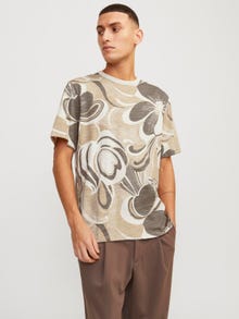 Jack & Jones Camiseta All Over Print Cuello redondo -Travertine - 12253552