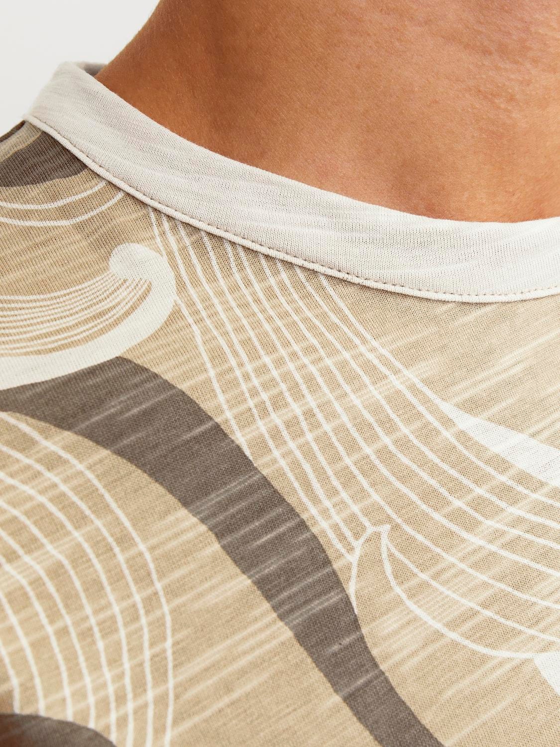 Jack & Jones Camiseta All Over Print Cuello redondo -Travertine - 12253552