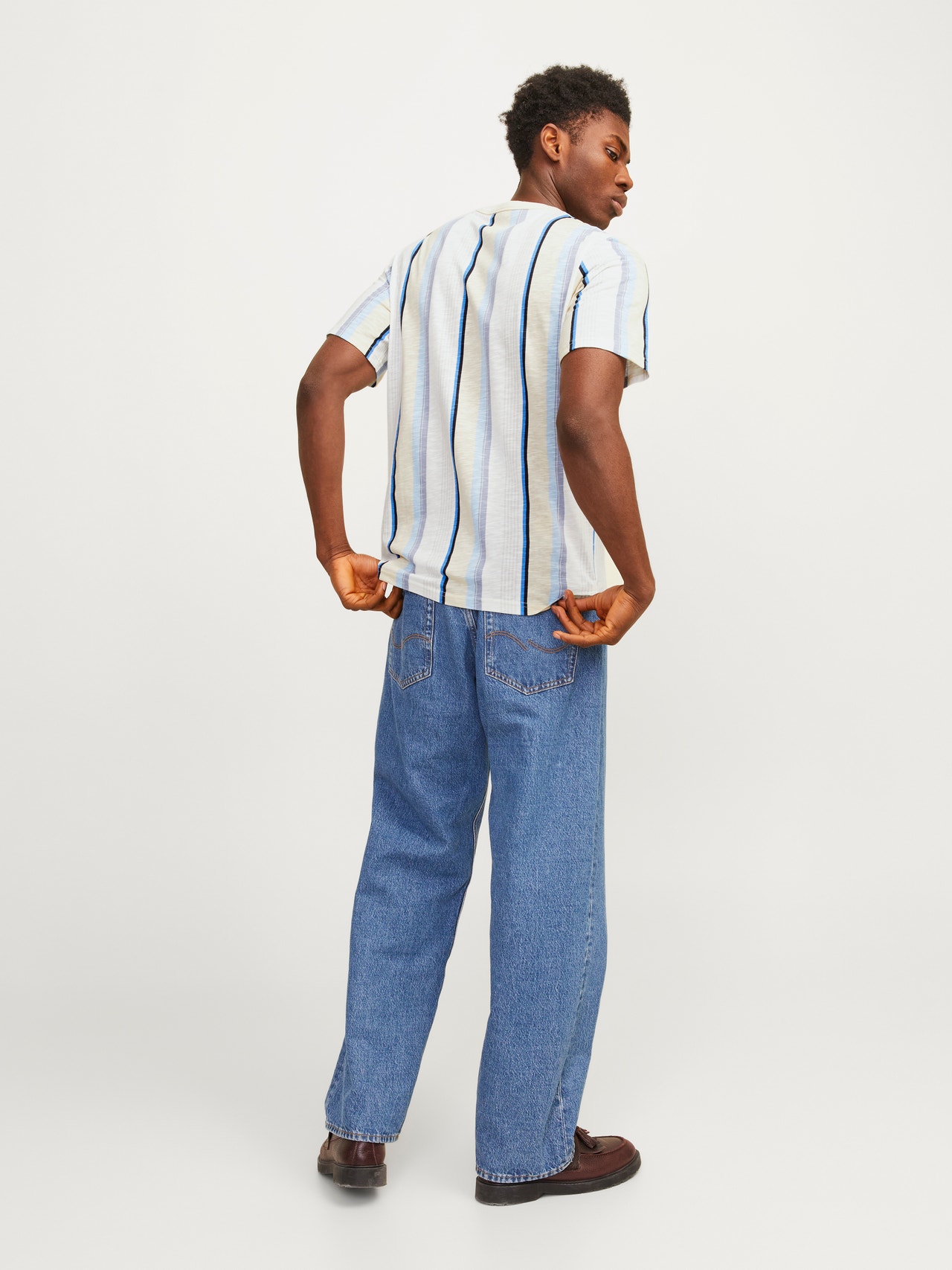 Jack & Jones Anyagában mintás Környak Trikó -Summer Sand - 12253552