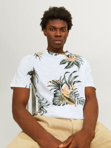 Jack & Jones All Over Print Crew neck T-shirt -White - 12253552