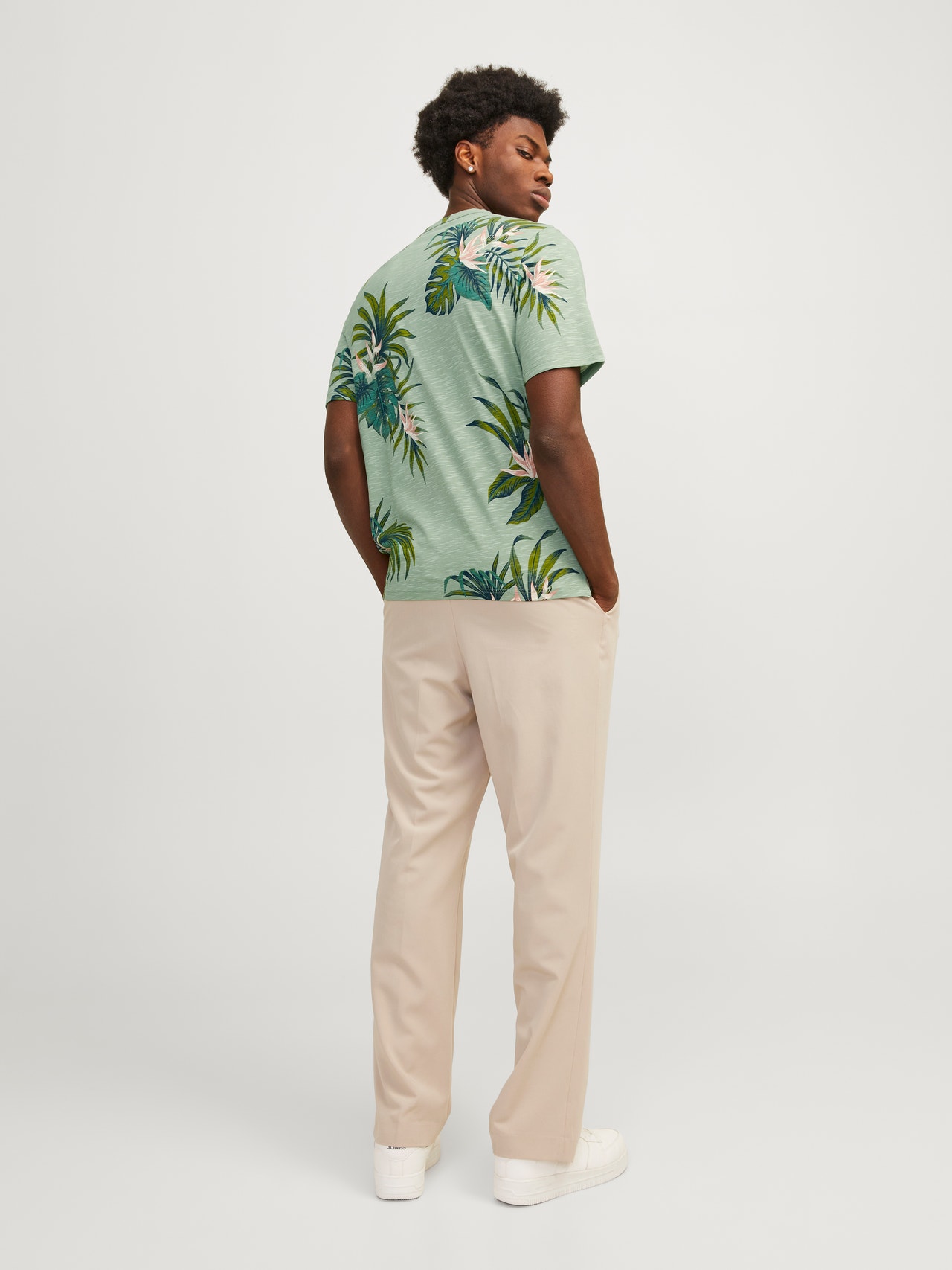 Jack & Jones Celoplošný potisk Kruhový výstřih Tričko -Lily Pad - 12253552