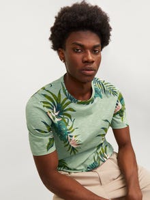 Jack & Jones Celoplošný potisk Kruhový výstřih Tričko -Lily Pad - 12253552